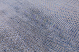 Grey Savannah Grass Hand Knotted Wool & Silk Rug - 7' 11" X 9' 9" - Golden Nile