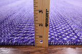 Purple Savannah Grass Hand Knotted Wool & Silk Rug - 8' 0" X 9' 11" - Golden Nile