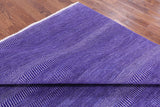 Purple Savannah Grass Hand Knotted Wool & Silk Rug - 8' 0" X 9' 11" - Golden Nile