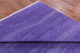 Purple Savannah Grass Hand Knotted Wool & Silk Rug - 8' 0" X 9' 11" - Golden Nile