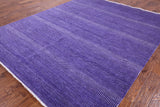 Purple Savannah Grass Hand Knotted Wool & Silk Rug - 8' 0" X 9' 11" - Golden Nile