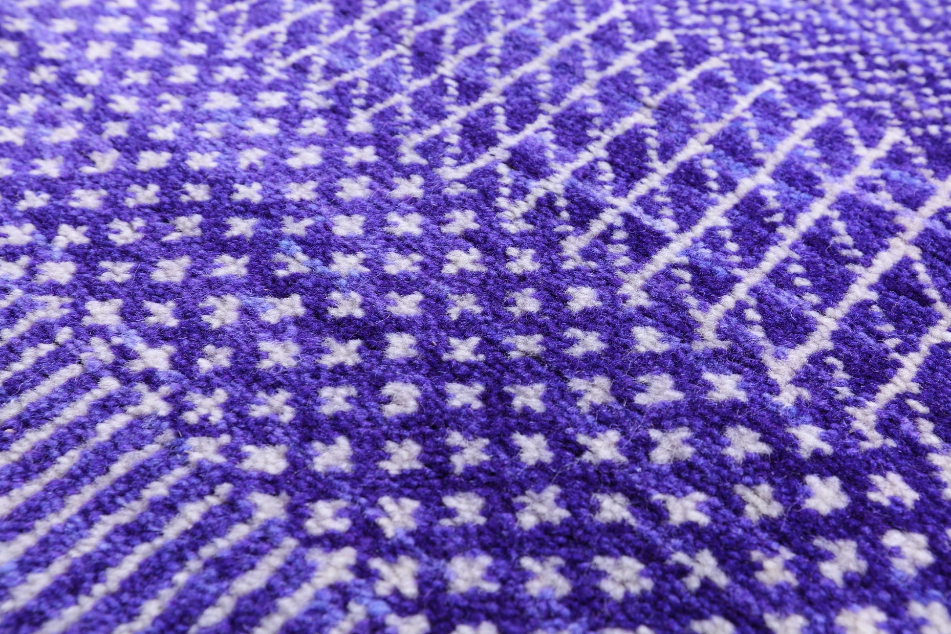 Purple Savannah Grass Hand Knotted Wool & Silk Rug - 8' 0" X 9' 11" - Golden Nile