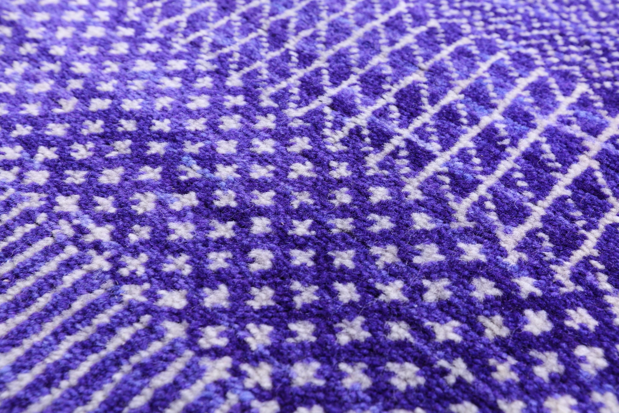 Purple Savannah Grass Hand Knotted Wool & Silk Rug - 8' 0" X 9' 11" - Golden Nile