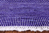 Purple Savannah Grass Hand Knotted Wool & Silk Rug - 8' 0" X 9' 11" - Golden Nile