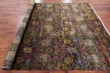 Persian Pure Silk Hand Knotted Area Rug - 7' 11" X 10' 4" - Golden Nile