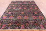 Persian Pure Silk Hand Knotted Area Rug - 8' 0" X 10' 0'' - Golden Nile