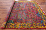 Persian 100 % Silk Hand Knotted Area Rug - 8' 8" X 11' 6" - Golden Nile