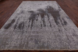 Contemporary Handmade Wool & Silk Area Rug - 9' 0" X 12' 2" - Golden Nile