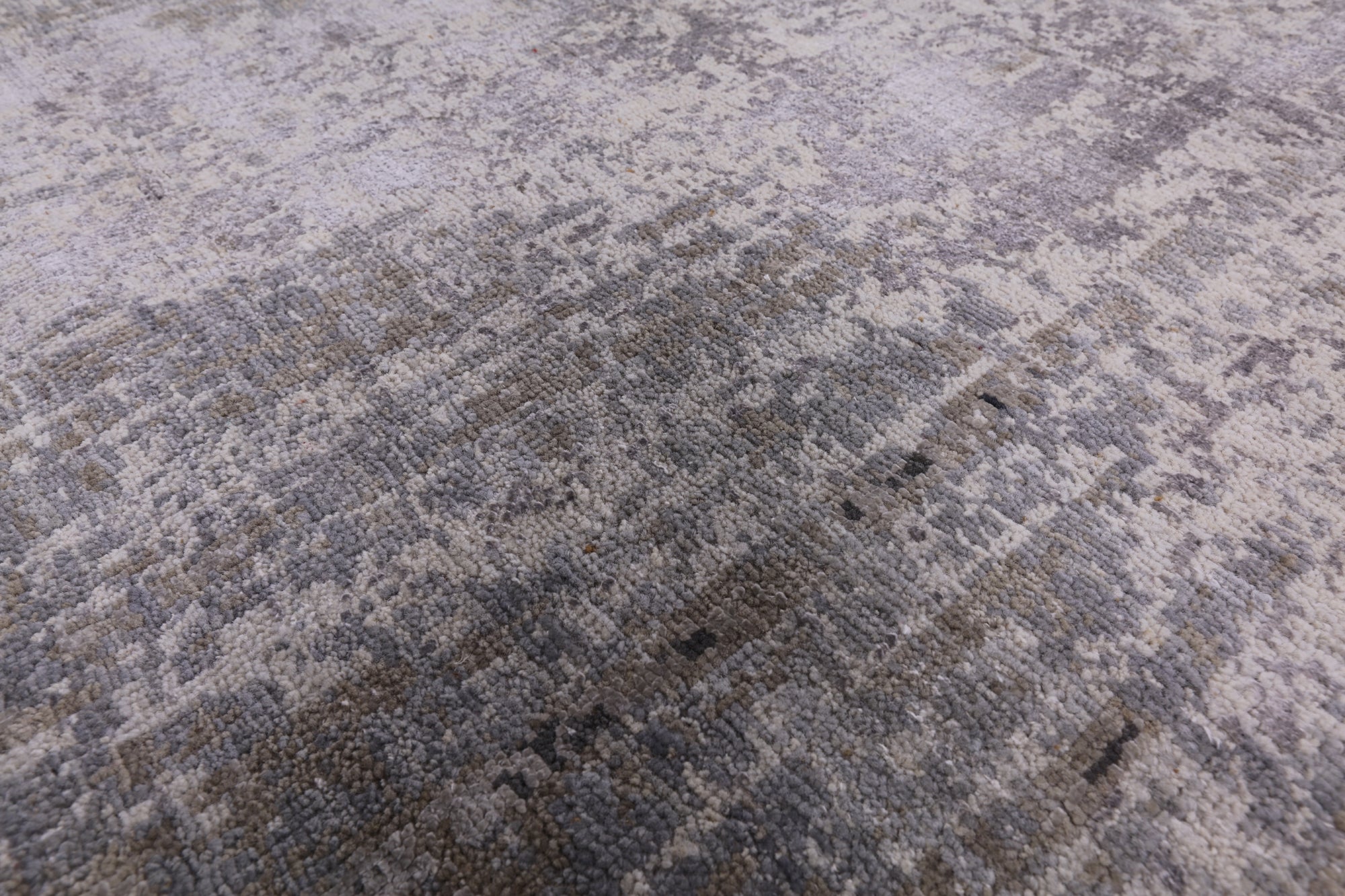 Contemporary Handmade Wool & Silk Area Rug - 9' 0" X 12' 2" - Golden Nile