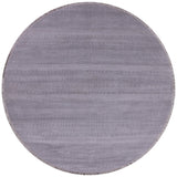 Grey Round Savannah Grass Hand Knotted Wool & Silk Rug - 7' 11" X 7' 11" - Golden Nile