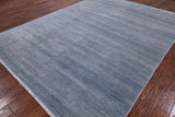 Grey Savannah Grass Hand Knotted Wool & Silk Rug - 8' 2" X 10' 10" - Golden Nile