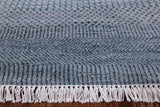 Grey Savannah Grass Hand Knotted Wool & Silk Rug - 8' 2" X 10' 10" - Golden Nile