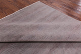Grey Savannah Grass Hand Knotted Wool & Silk Area Rug - 9' 0" X 12' 2" - Golden Nile