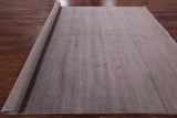 Grey Savannah Grass Hand Knotted Wool & Silk Area Rug - 9' 0" X 12' 2" - Golden Nile
