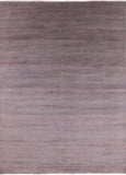 Grey Savannah Grass Hand Knotted Wool & Silk Area Rug - 9' 0" X 12' 2" - Golden Nile