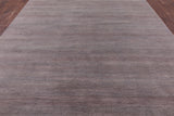 Grey Savannah Grass Hand Knotted Wool & Silk Area Rug - 9' 0" X 12' 2" - Golden Nile