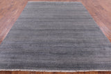 Grey Savannah Grass Hand Knotted Wool & Silk Area Rug - 8' 0" X 10' 4" - Golden Nile