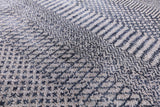 Grey Savannah Grass Hand Knotted Wool & Silk Area Rug - 8' 0" X 10' 4" - Golden Nile