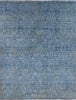 Modern Overdyed Full Pile Wool & Silk Area Rug 8 x 10 - Golden Nile