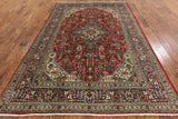 New Full Pile Wool Authentic Persian Tabriz Rug 6' 7" X 10' - Golden Nile