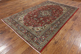 New Full Pile Wool Authentic Persian Tabriz Rug 6' 7" X 10' - Golden Nile