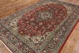 New Full Pile Wool Authentic Persian Tabriz Rug 6' 7" X 10' - Golden Nile