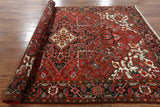 New 6' 10" X 9' 5'' Authentic Persian Heriz Oriental Rug - Golden Nile