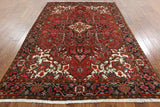 New 6' 10" X 9' 5'' Authentic Persian Heriz Oriental Rug - Golden Nile