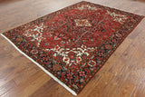 New 6' 10" X 9' 5'' Authentic Persian Heriz Oriental Rug - Golden Nile