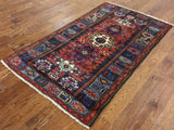 New 3' 7" X 6' 4" Authentic Persian Nahavand Full Pile Wool Rug - Golden Nile