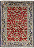 New Authentic Hand Knotted Persian Isfahan Rug 8' 1" X 11' - Golden Nile