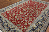 New Authentic Hand Knotted Persian Isfahan Rug 8' 1" X 11' - Golden Nile