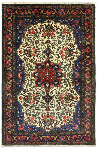 New Authentic Persian Sarouk Hand Knotted Rug - 4' 11" X 7' 3" - Golden Nile