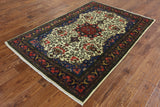 New Authentic Persian Sarouk Hand Knotted Rug - 4' 11" X 7' 3" - Golden Nile