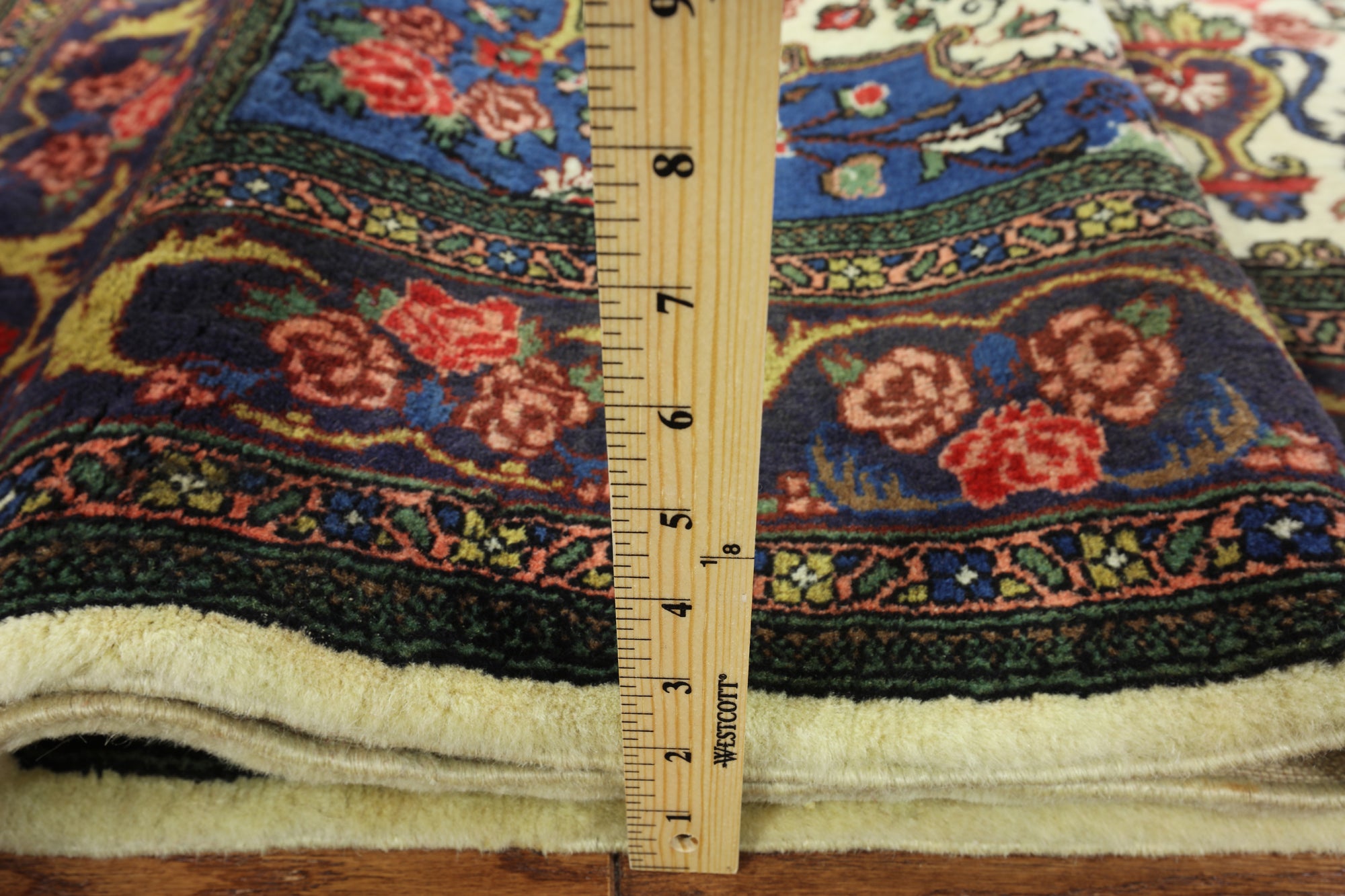 New Authentic Persian Sarouk Hand Knotted Rug - 4' 11" X 7' 3" - Golden Nile