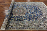 6 X 10 New Authentic Persian Nain Wool & Silk Rug - Golden Nile