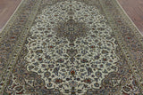 New 7' 11" X 11' 9" Authentic Persian Kashan Original Rug - Golden Nile