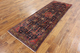 New Persian Hamadan Runner Hand Knotted Rug 3' 3" X 9' 5" - Golden Nile