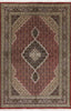 Tabriz Wool & Silk Red 6 X 9 Rug - Golden Nile
