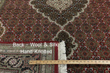 Tabriz Wool & Silk Red 6 X 9 Rug - Golden Nile