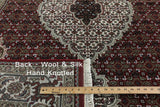 Tabriz Red 5 X 8 Wool & Silk Rug - Golden Nile