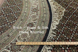 Round Bijar Hand Knotted Wool & Silk Rug - 8' 1" X 8' 1" - Golden Nile