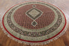 Round Bijar Handmade Wool & Silk Rug - 8' X 8' - Golden Nile