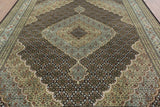 Multi-color 8 X 10 Wool & Silk Tabriz Rug - Golden Nile