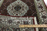 Wool & Silk 3 X 28 Tabriz Red Runner - Golden Nile
