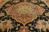 Signed Black Serapi Oriental Rug 12 X 18 - Golden Nile