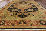 Signed Black Serapi Oriental Rug 12 X 18 - Golden Nile