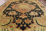 Signed Black Serapi Oriental Rug 12 X 18 - Golden Nile