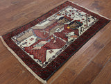 King & Queen Persian Oriental Wool On Wool Rug 3 X 4 - Golden Nile