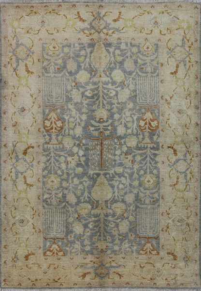 Peshawar 6 X 9 Hand Knotted Oriental Area Rug - Golden Nile